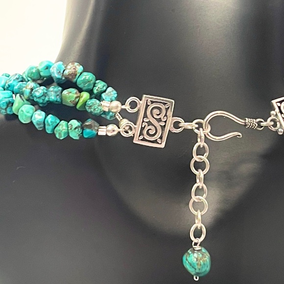 VINTAGE | NWOT
Beautiful Barse Turquoise and Silver Floral Necklace - Picture 14 of 16